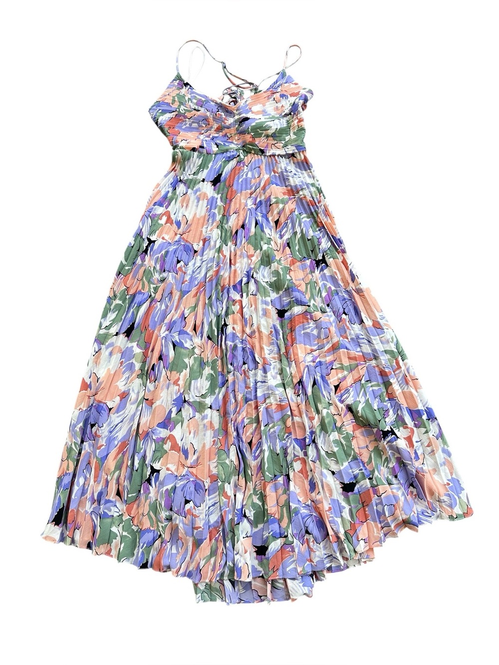 ASTR The Label Blyth Purple Coral Floral Pleated Dress – Size M - Picture 5 of 16